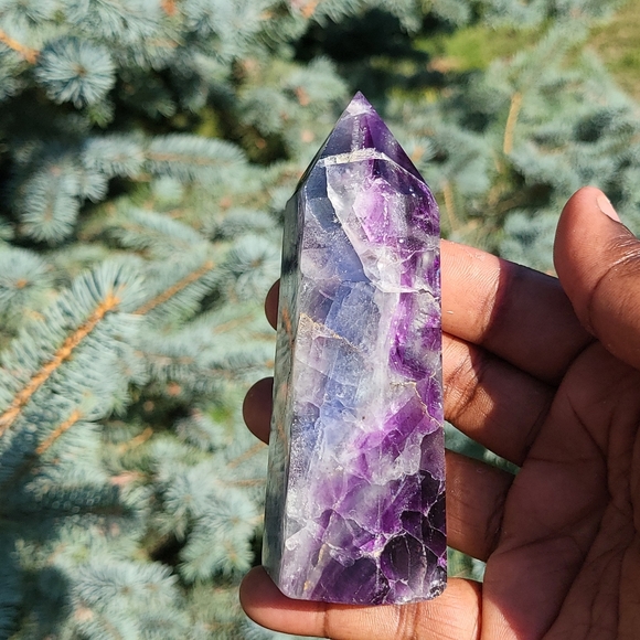 Rainbow Fluorite Tower / Wand / Obelisk / Fluorite - Picture 6 of 9